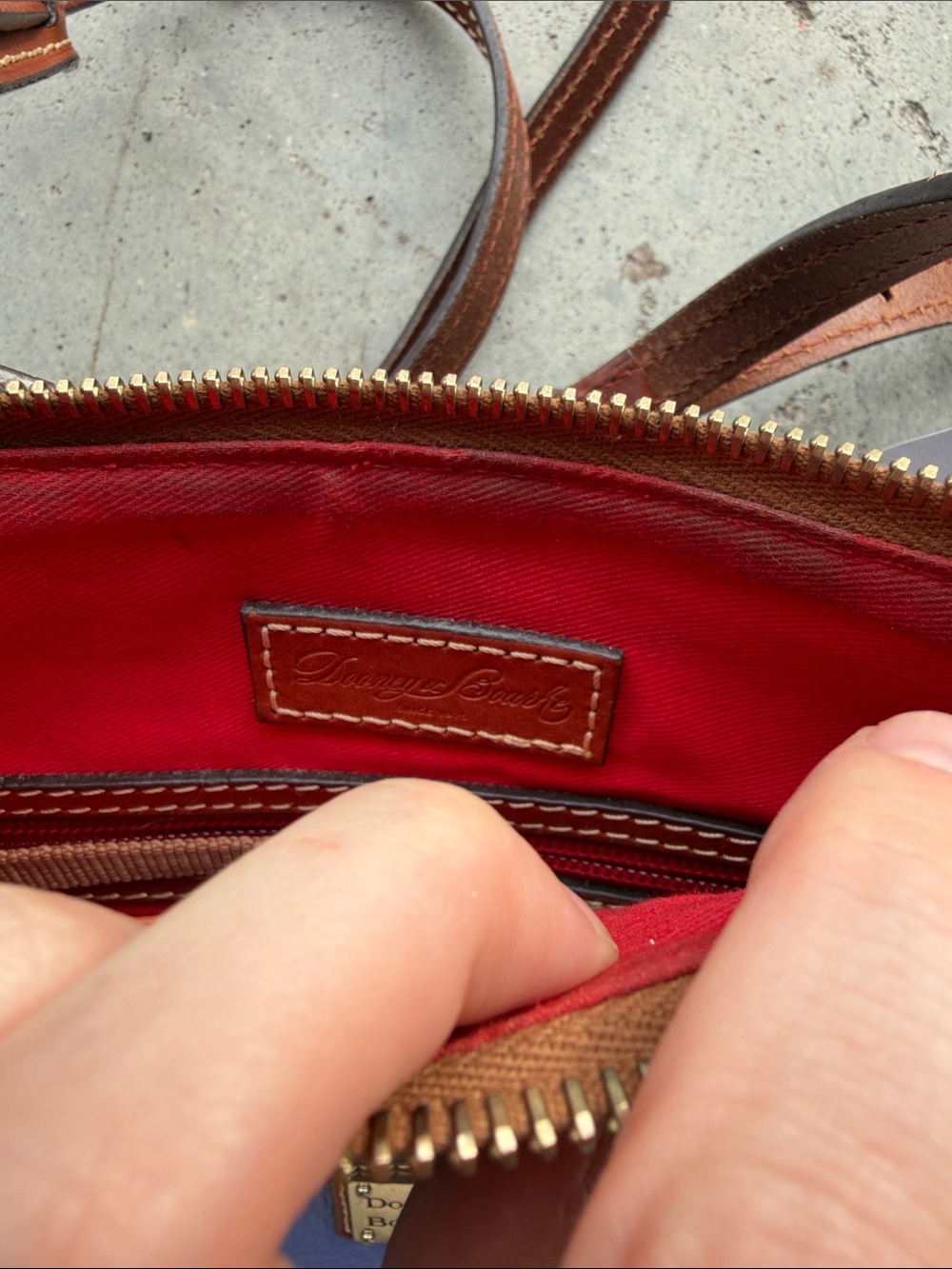 Dooney & Burke Periwinkle Pebble Leather Crossbody - Picture 2 of 6